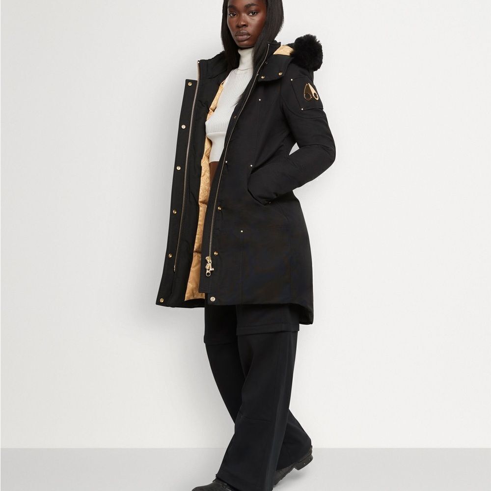 Moose Knuckles Gold Stirling Parka Shearling Black/Gold Size XL New With Tags